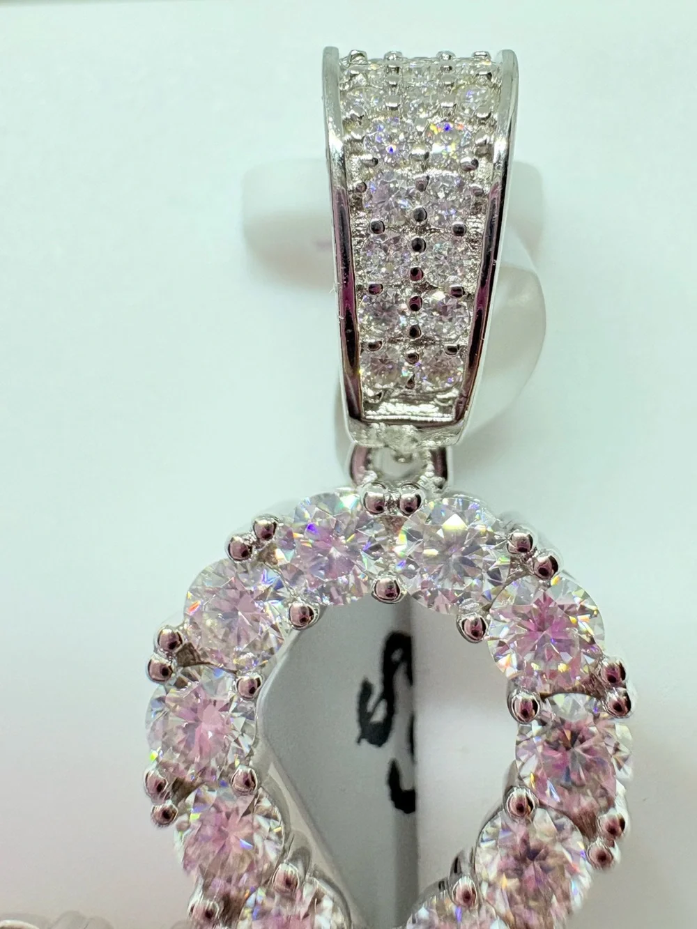 Sterling Silver Moissanite Ankh Pendant